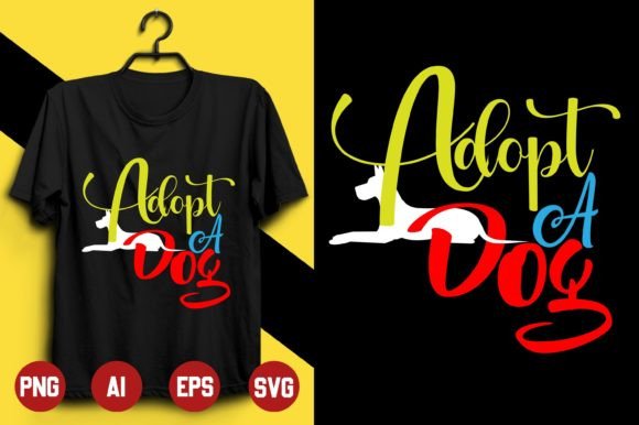 Adopt a Dog Embroidery Design