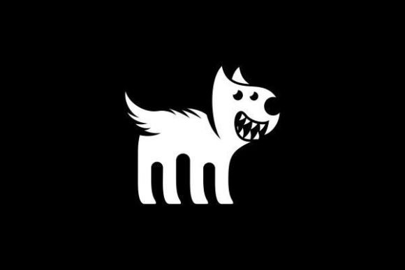 Angry Dog Logo for Embroidery