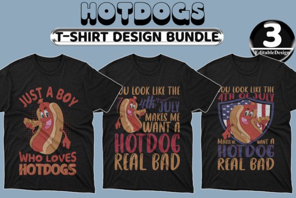 Best Hotdogs Day T-shirt Design Bundle