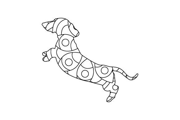 Dachshund Dog, Mandala - Full Body