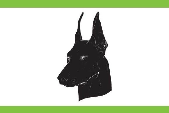 Dog Silhouette - Doberman