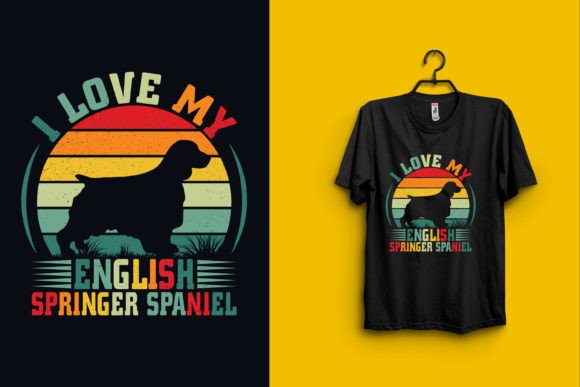 English Springer Spaniel T Shirt Design7