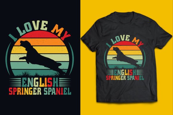 English Springer Spaniel T Shirt Design8