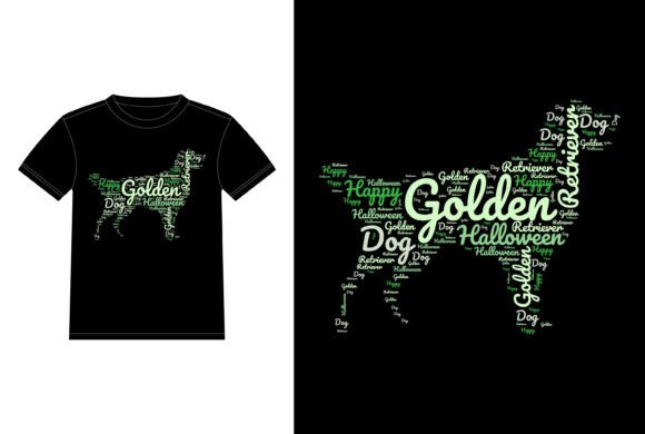 Golden Retriever Halloween Typography