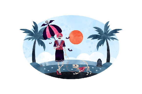 Gothic Girl Parasol Design