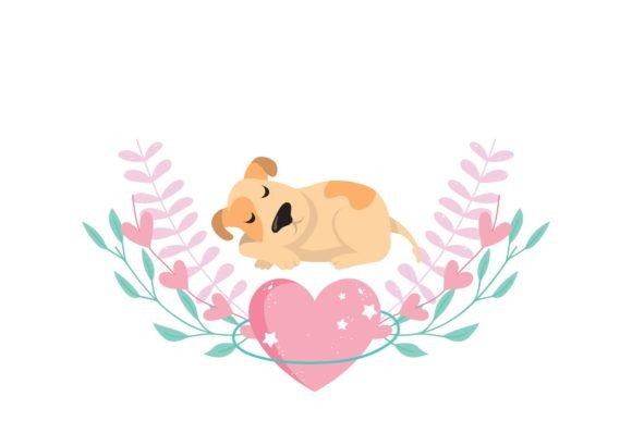 Love Animal Dog Desain Vector