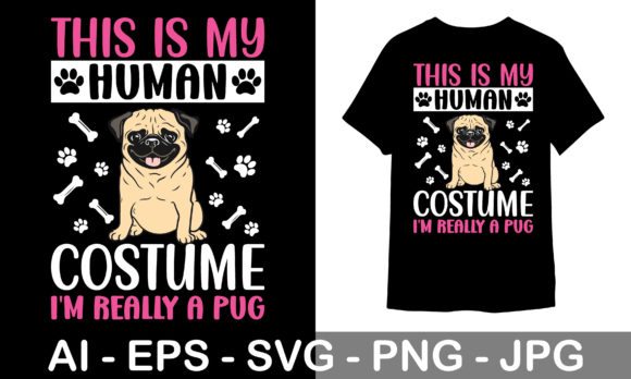 Pug Dog T-Shirt Design