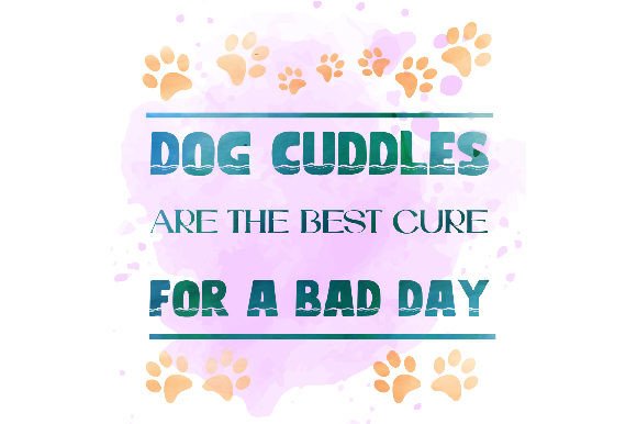 Watercolor Dog Cuddles