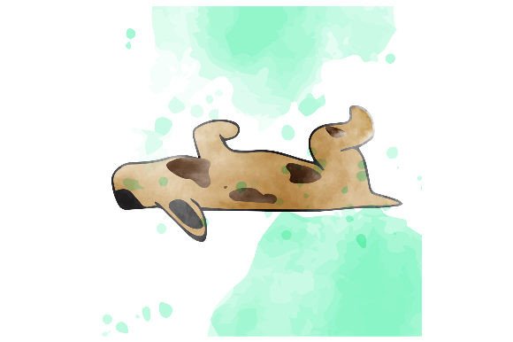 Watercolor Dog Doing a Trick