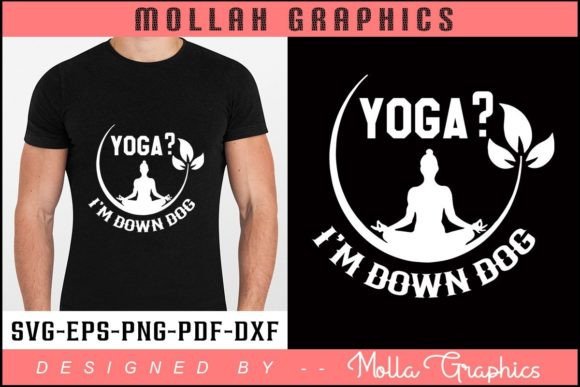 Yoga I’m Down Dog Typography T Shirt